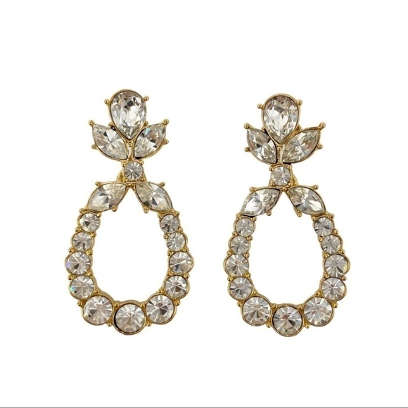 Monet goldtone cz fashion earrings - Picture 2 of 7